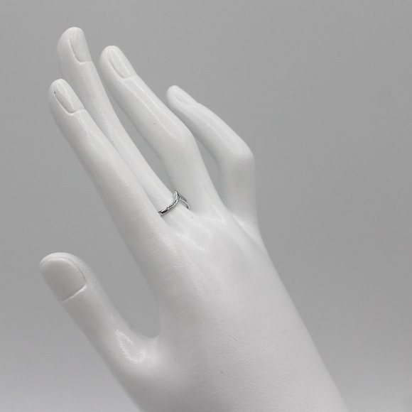 Popular fashion wishbone ring silver tone sz 5.75 - Picture 4 of 5